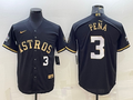 Men's Houston Astros Jeremy Pena Black Replica Authentic Jersey