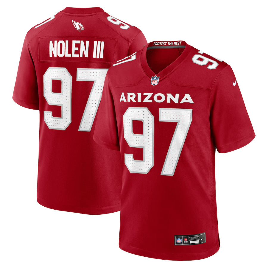 Arizona Cardinals Walter Nolen  Cardinal 2025 NFL Draft First Round Pick Game Jersey