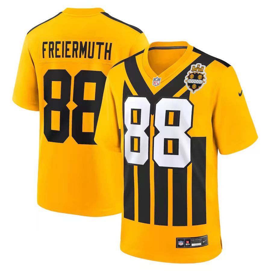 Men's Pittsburgh Steelers Pat Freiermuth  Jersey -  Retro Yellow-2