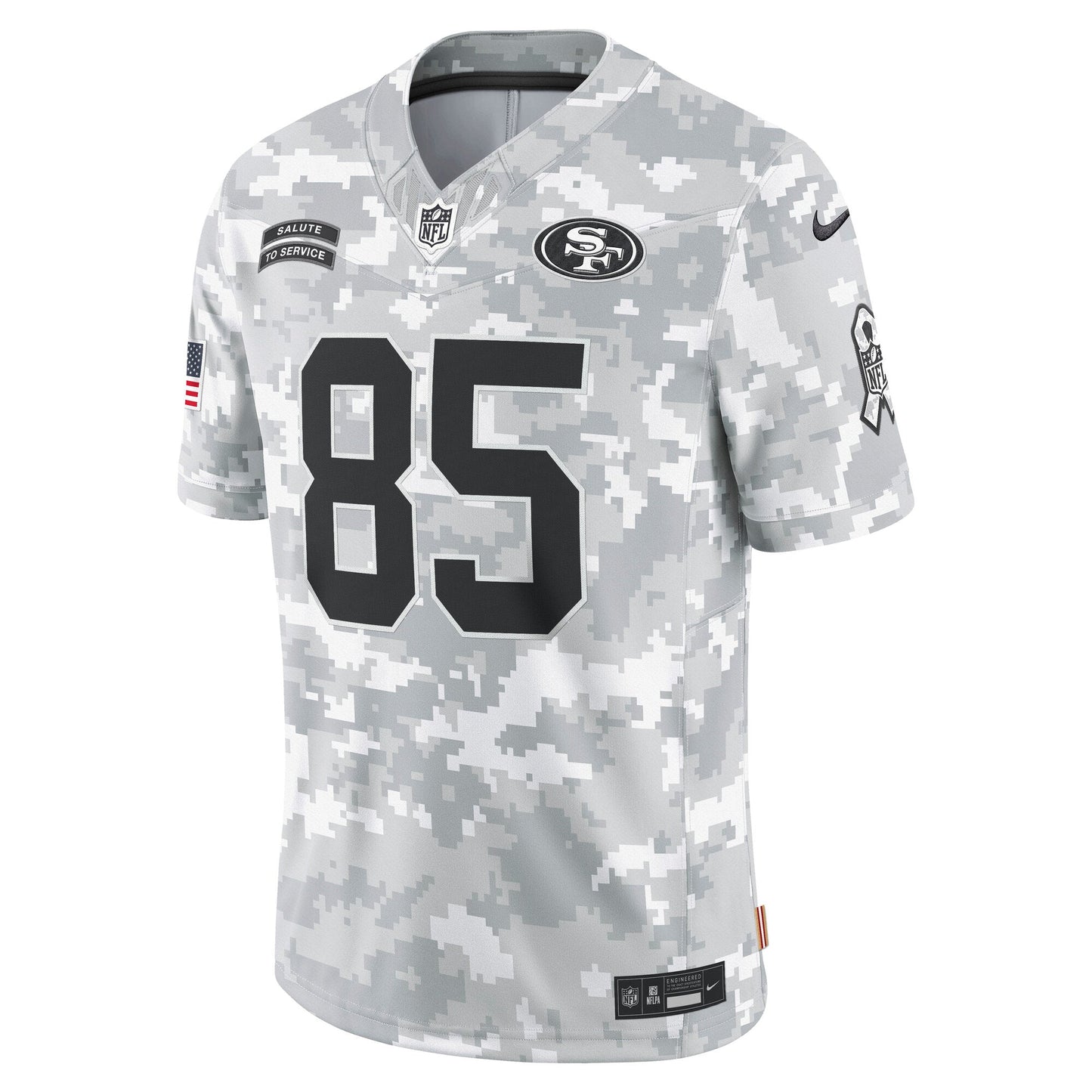 George Kittle San Francisco 49ers  2024 Salute to Service Limited Jersey - Arctic Camo