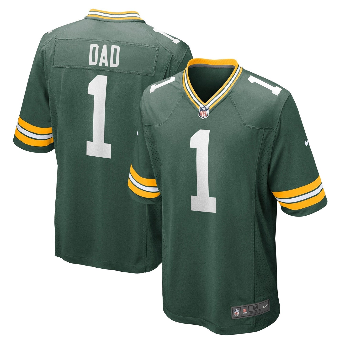 Green Bay Packers Number 1 Dad Green Game Jersey