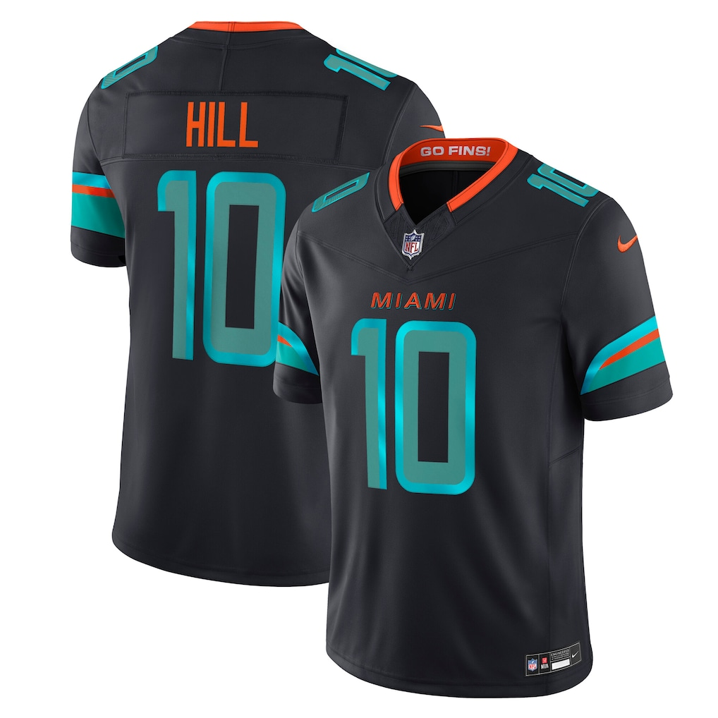 Men's  Tyreek Hill Pitch Blue Miami Dolphins 2025 Rivalries Collection Limited Jersey