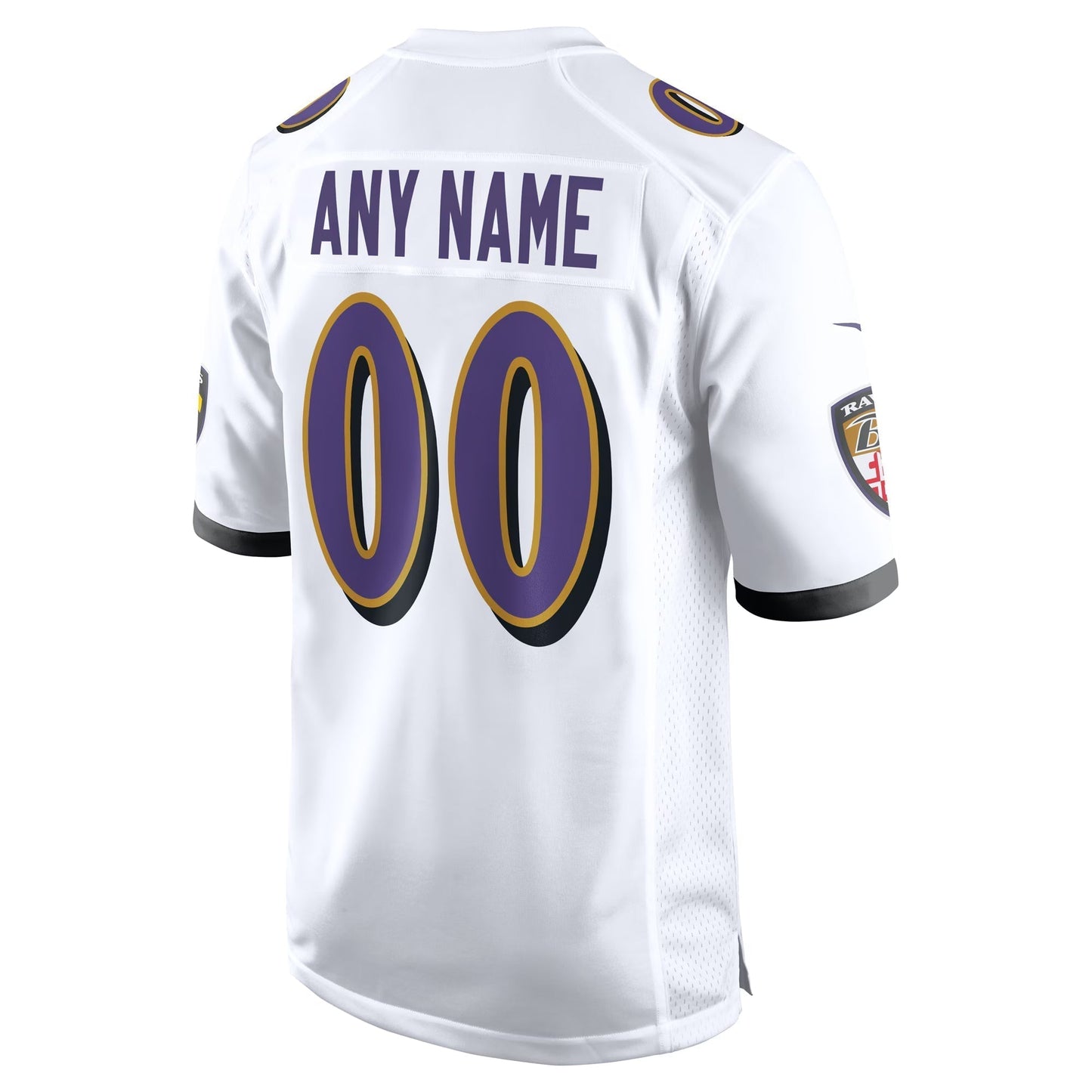 Baltimore Ravens White Custom Game Jersey