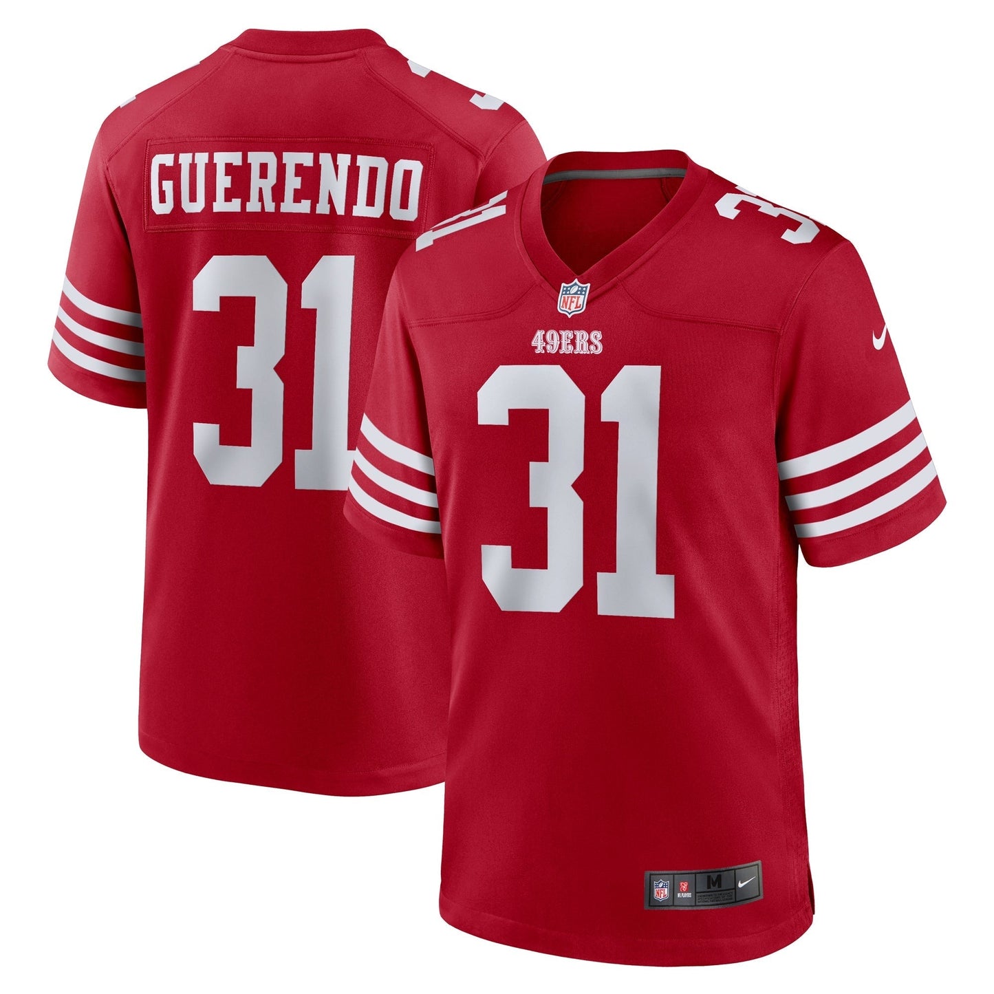San Francisco 49ers Isaac Guerendo Scarlet Game Jersey