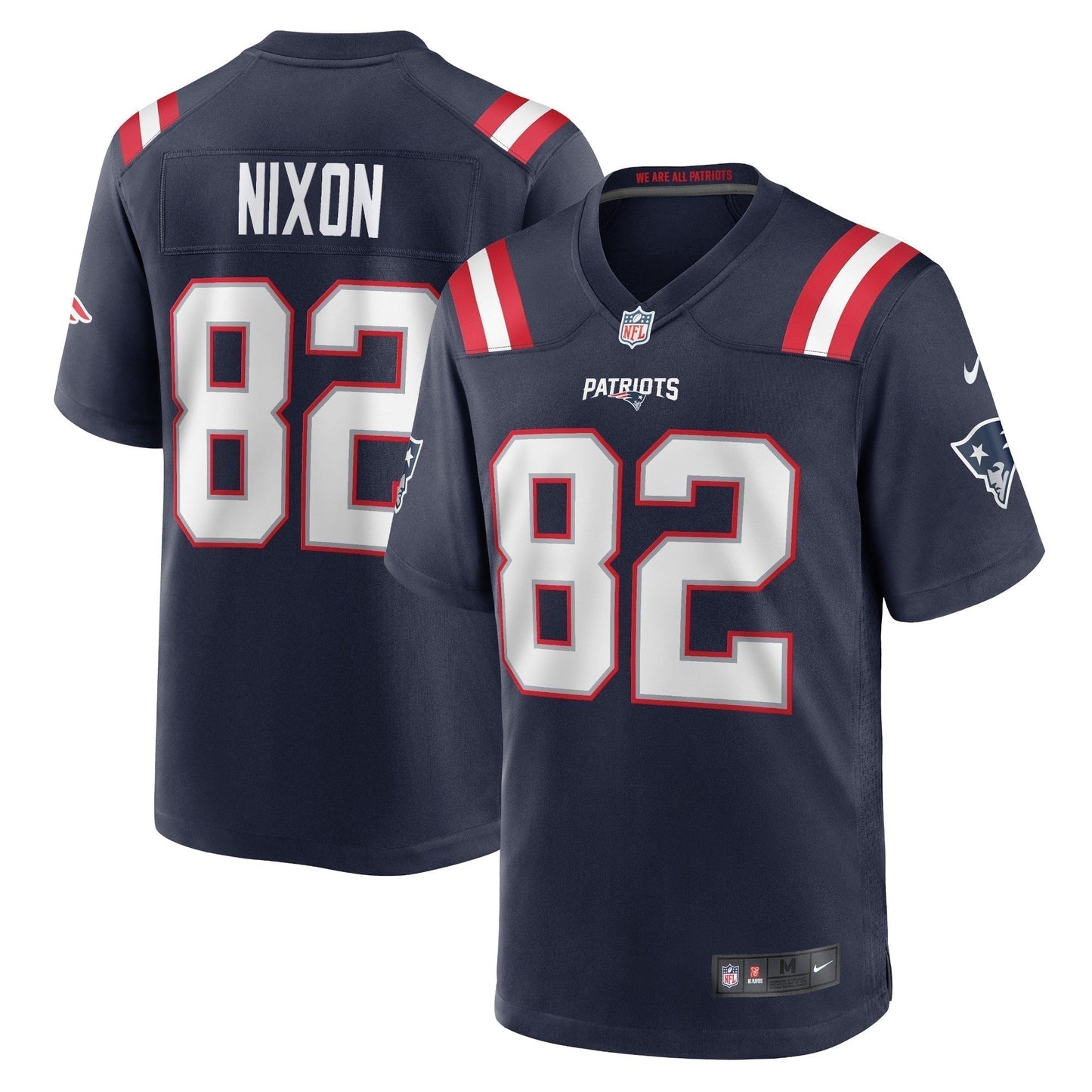 Tre Nixon New England Patriots    Game Jersey - Navy