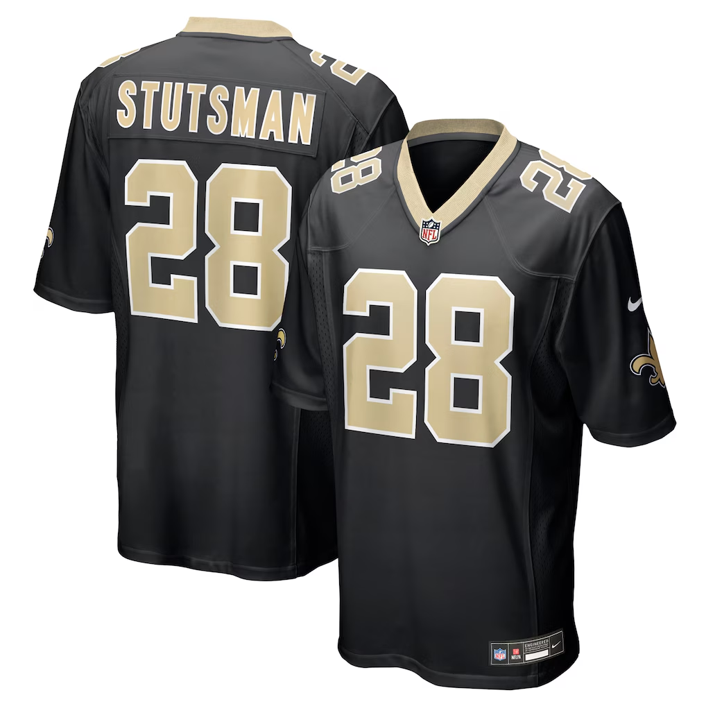 Men's  Danny Stutsman Black New Orleans Saints Team Game Jersey