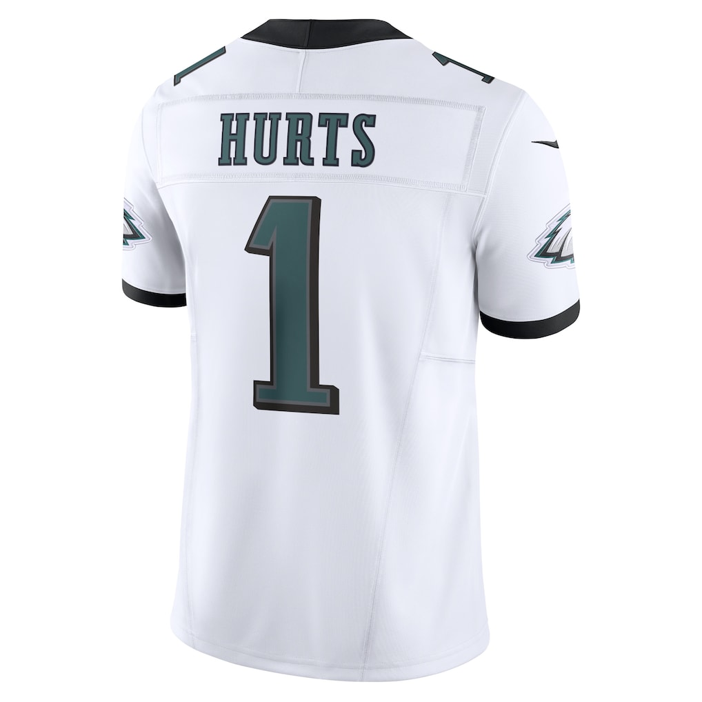 P.Eagles #1 Jalen Hurts White Team Vapor F.U.S.E. Limited Jersey