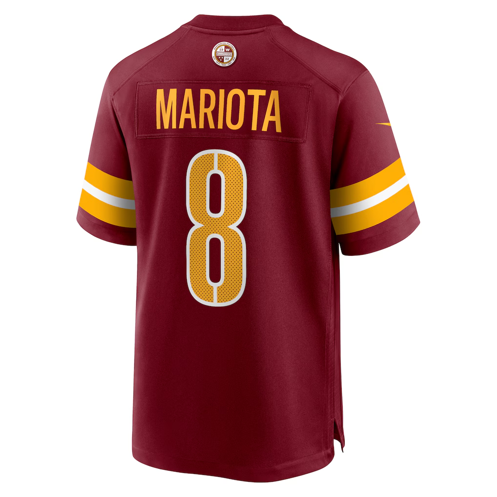 Men's  Marcus Mariota Burgundy Washington Commanders Team Game Jersey