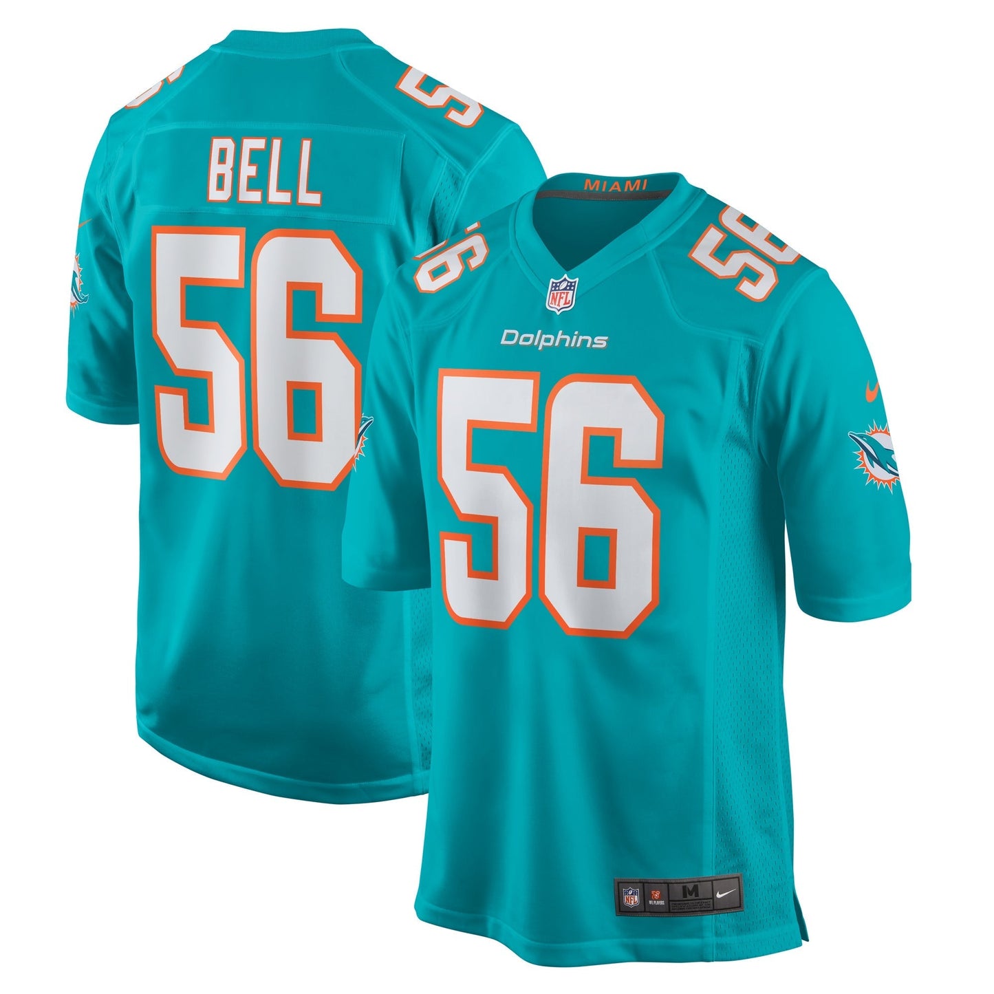 Miami Dolphins Quinton Bell Aqua Game Jersey