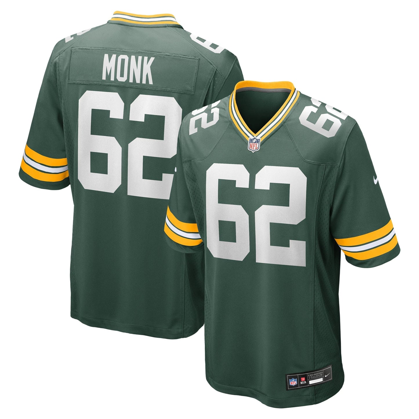 Green Bay Packers Jacob Monk Green Game Jersey