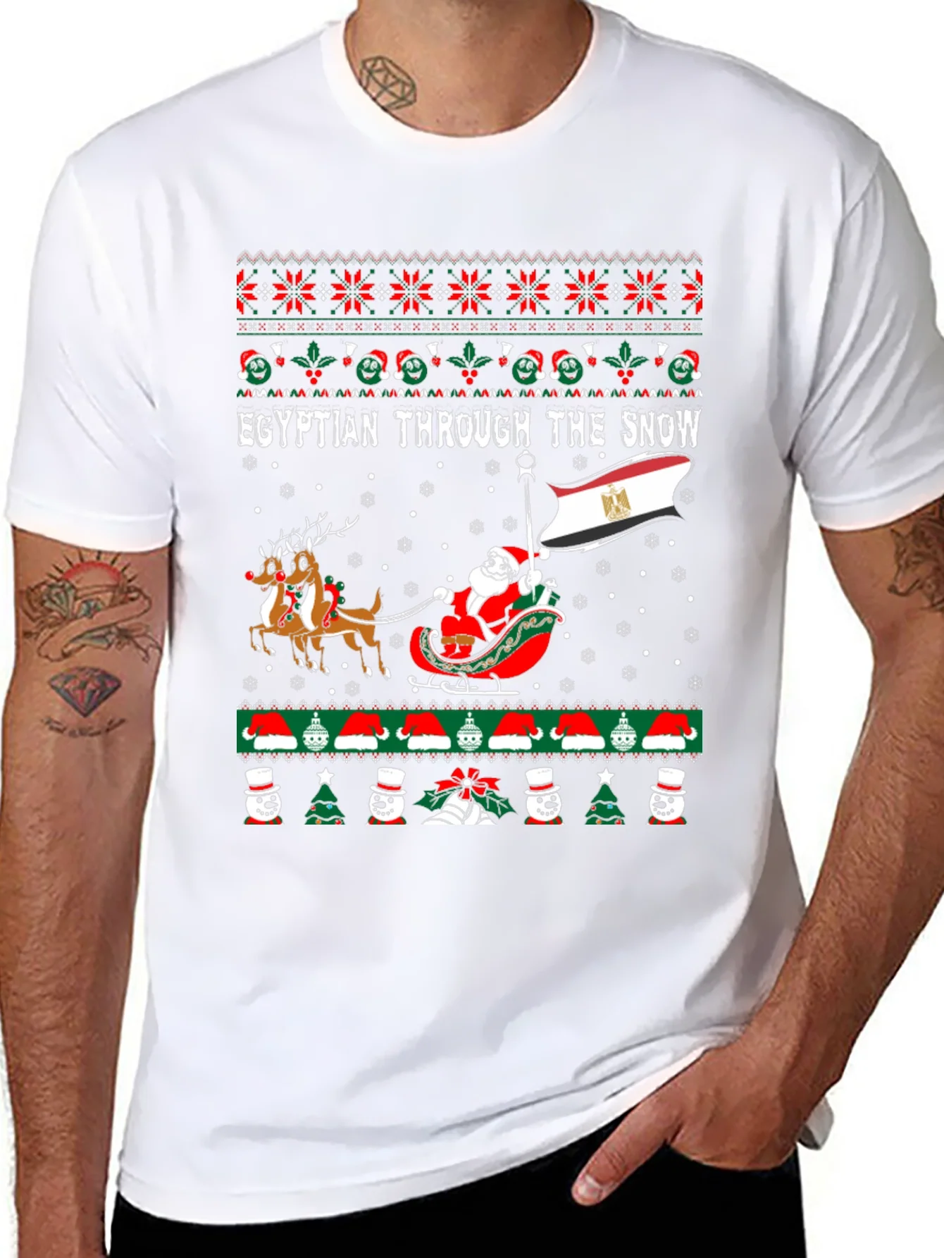 Egyptian Through the Snow Christmas T-Shirt