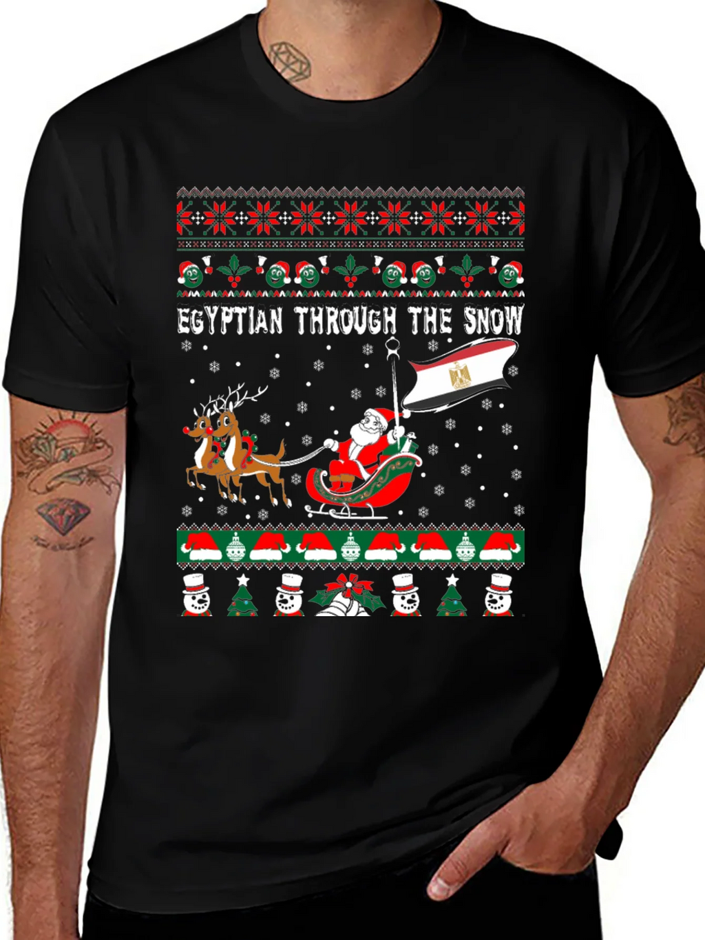 Egyptian Through the Snow Christmas T-Shirt