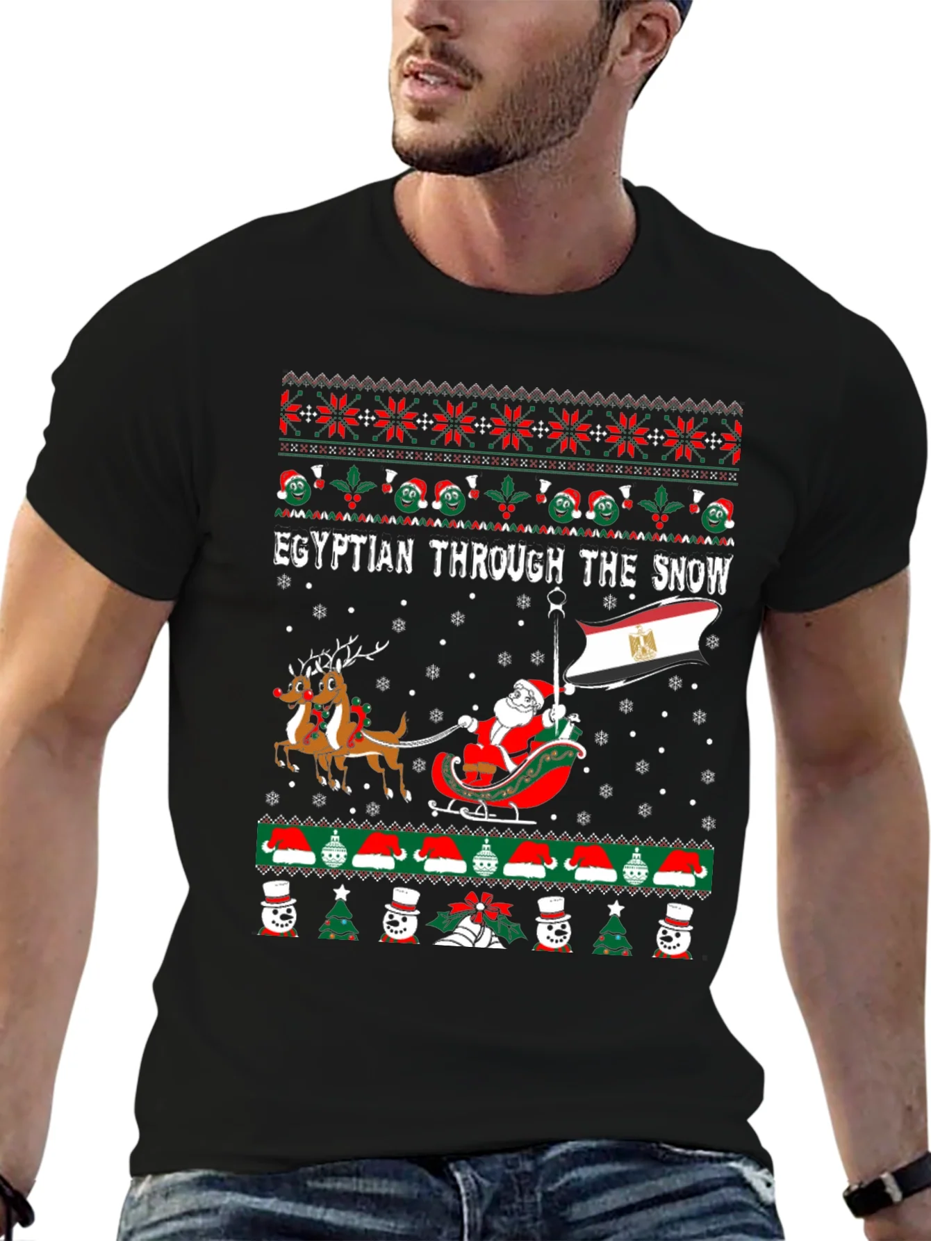 Egyptian Through the Snow Christmas T-Shirt