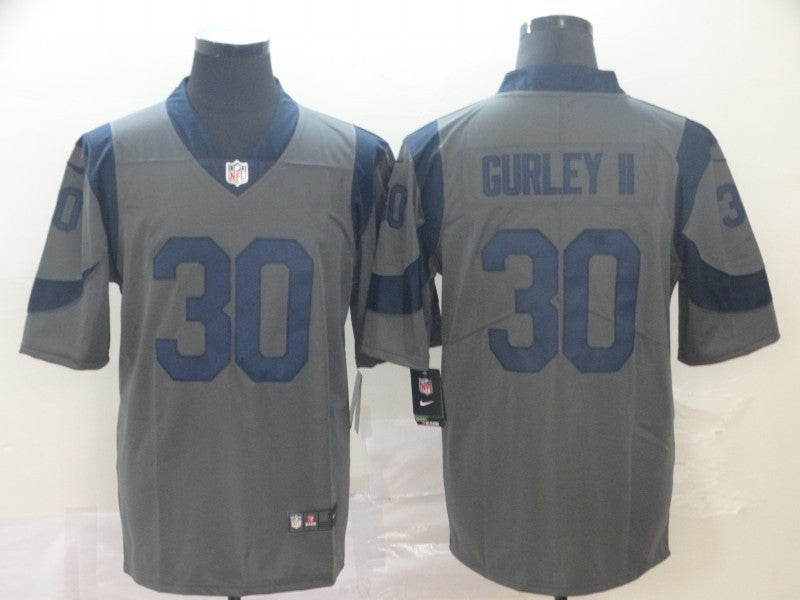 Men's Los Angeles Rams Todd Gurley II #30 Gray Inverted Legend Jersey1