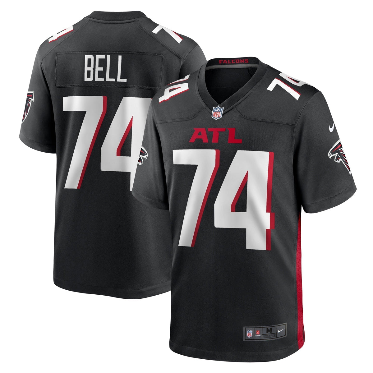 Travis Bell Atlanta Falcons  Team Game Jersey -  Black