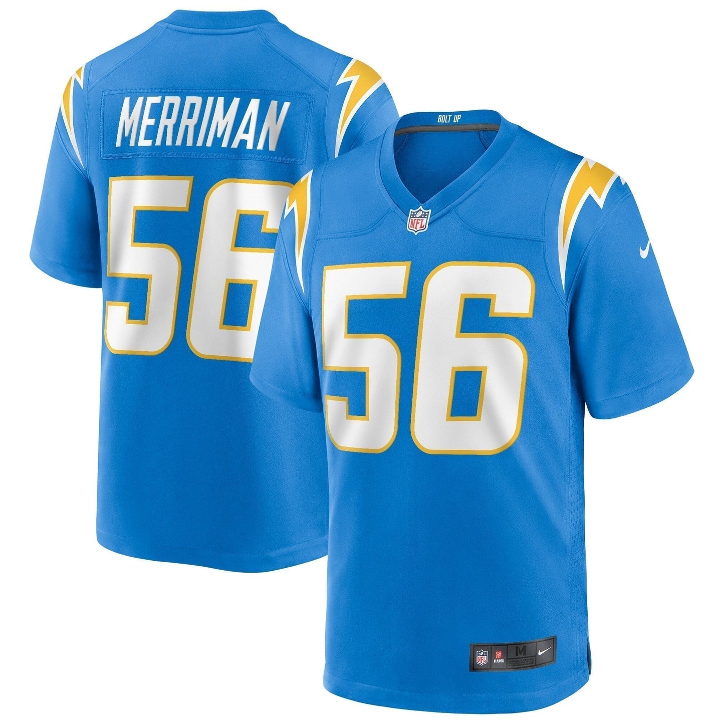 Shawne Merriman Los Angeles Chargers  Game Retired   Jersey - Powder Blue