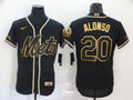 Men's New York Mets1 Pete Alonso #20 Black Stitched Jersey