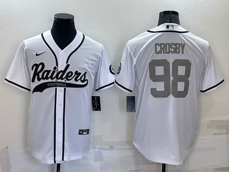 Men's Las Vegas Raiders Maxx Crosby White Player Jersey Joint Edition
