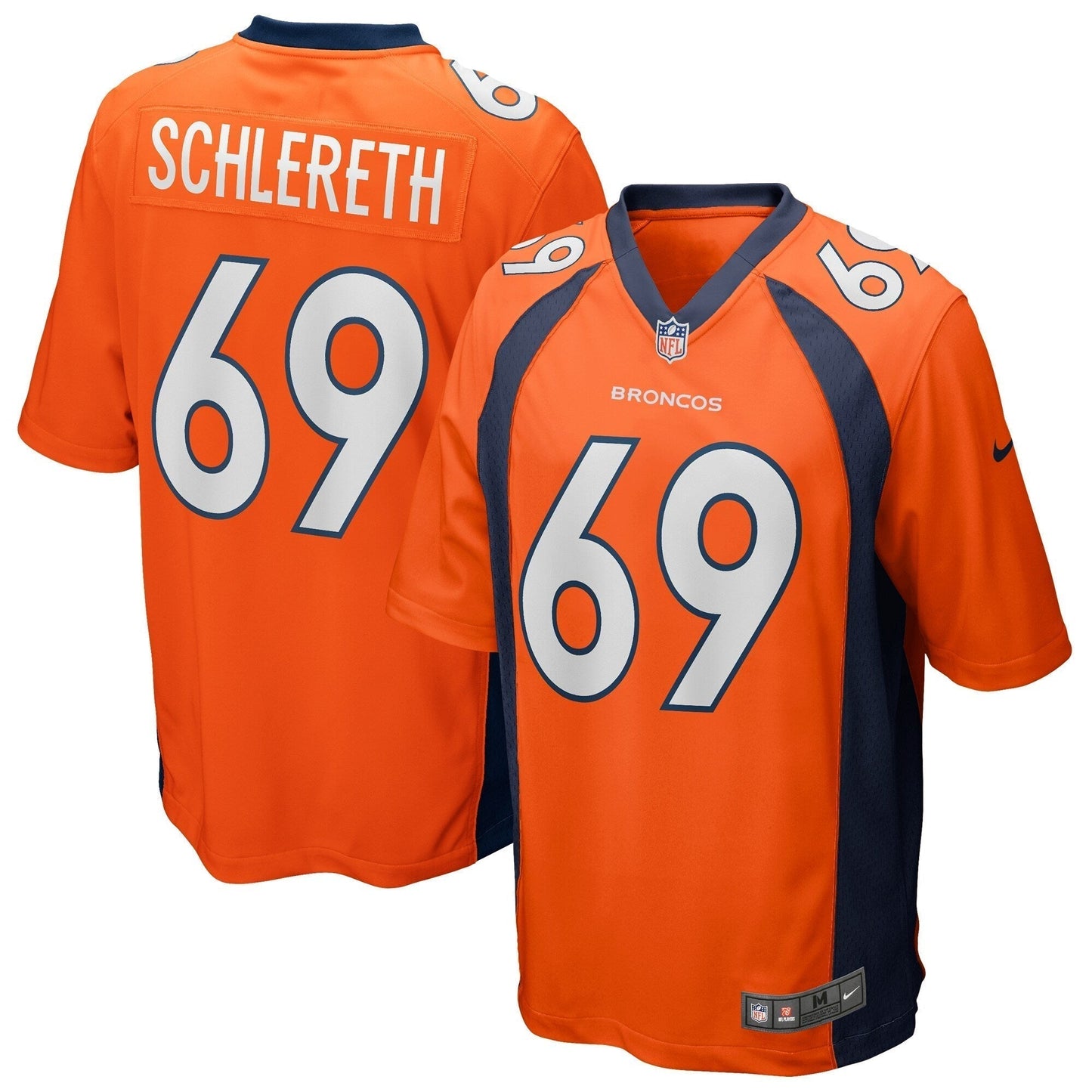 Mark Schlereth Denver Broncos  Game Retired   Jersey - Orange