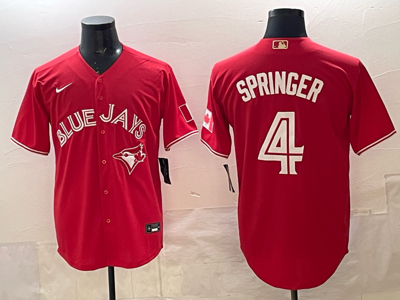 Men's Toronto Blue Jays George Springer Red Replica Player Jersey