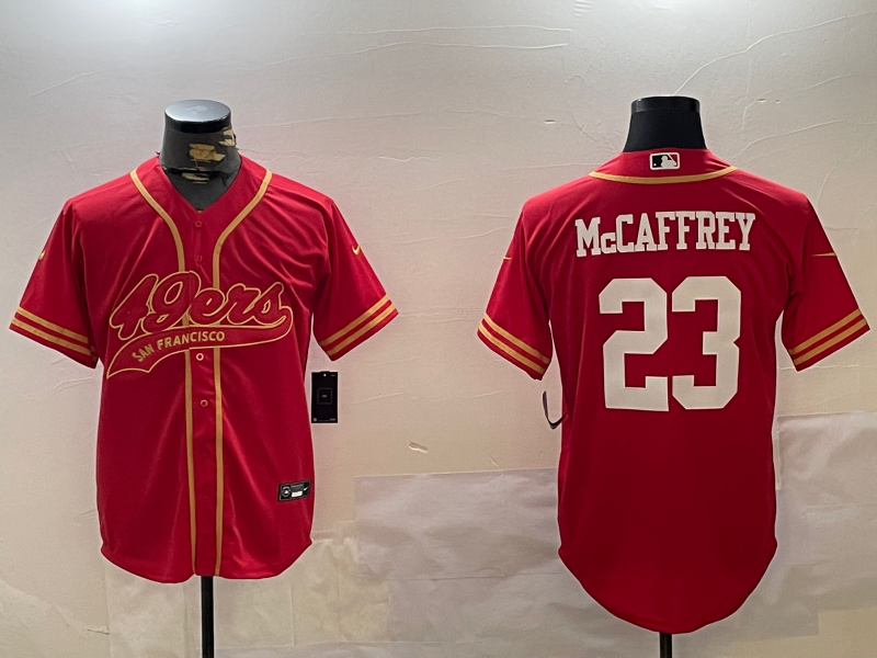 Men's San Francisco 49ers Christian McCaffrey Scarlet Team Game Jersey