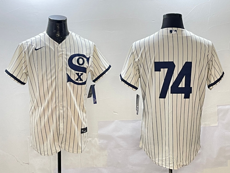 Men's Chicago White Sox Eloy Jimenez Cream Replica Player Jersey