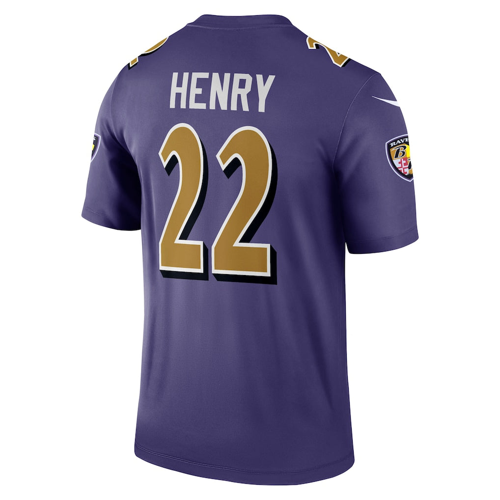 B.Ravens #22 Derrick Henry Purple Legend Player Performance Top Jersey