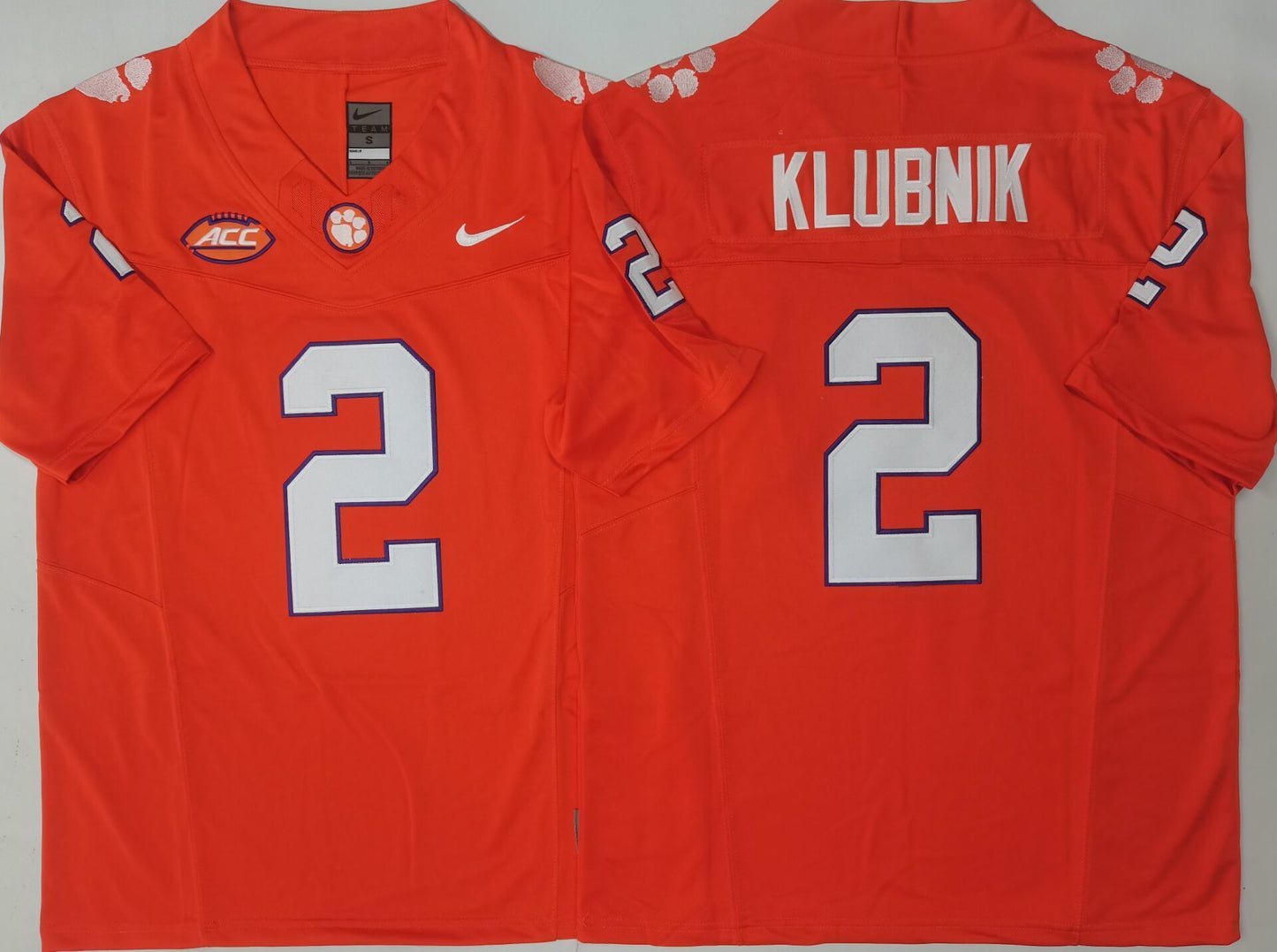 Men's Clemson Tigers Cade Klubnik #2 Orange Player Jersey