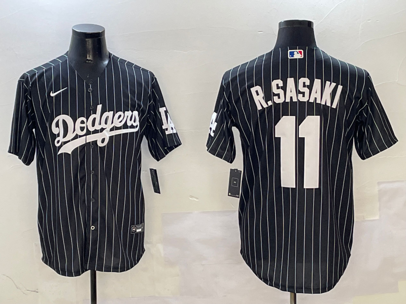 Men's Los Angeles Dodgers Roki Sasaki Black Alternate Limited Player Jersey