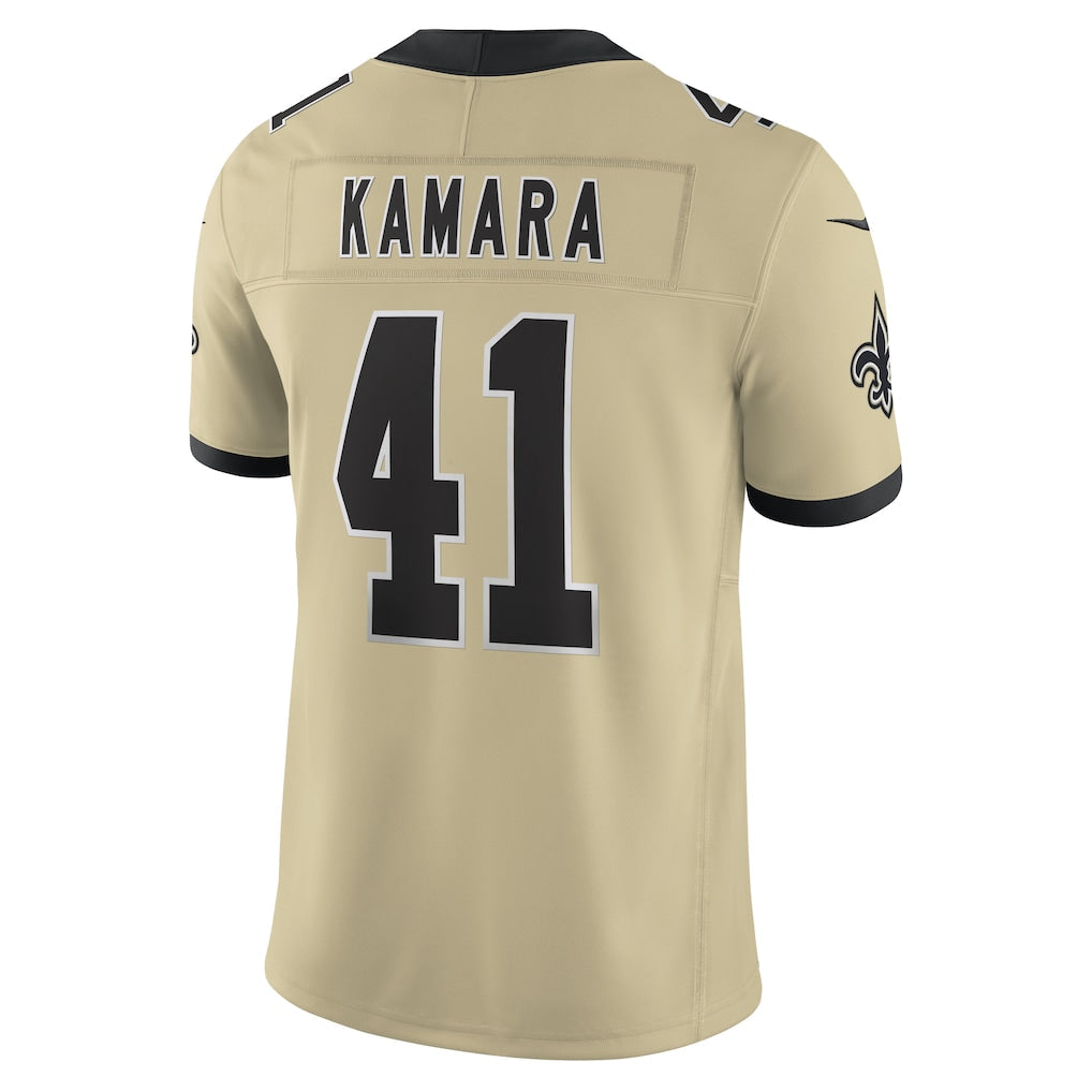 NO.Saints #41 Alvin Kamara Gold Alternate Gameday Golds Alternate Vapor F.U.S.E. Limited Jersey