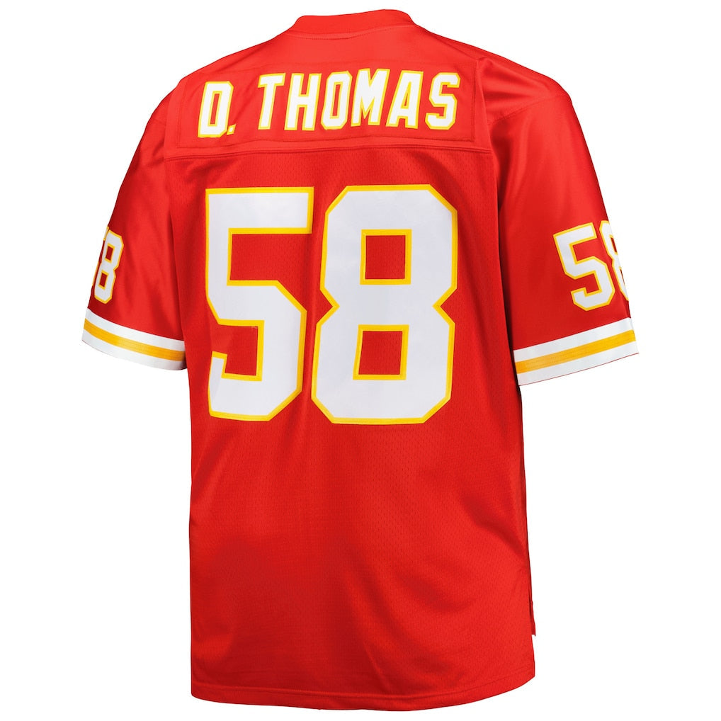 KC.Chiefs #58 Derrick Thomas  Red Big & Tall 1994 Retired Player Replica Jersey