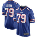 Ruben Brown Buffalo Bills  Game Retired   Jersey - Royal