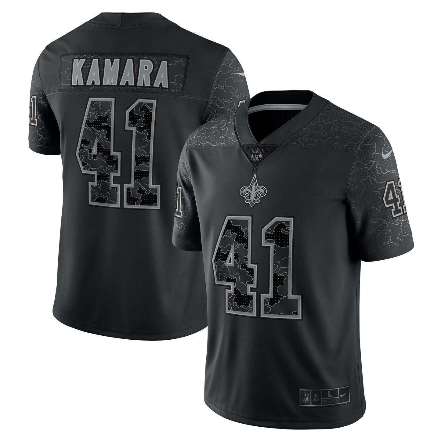 Alvin Kamara New Orleans Saints  RFLCTV Limited Jersey - Black