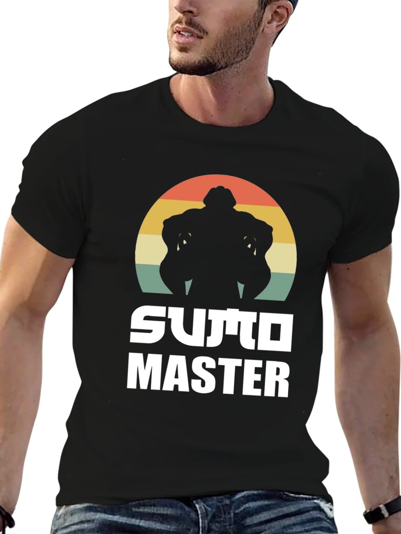 Sumo Master Graphic Tee - Retro Wrestler T-Shirt