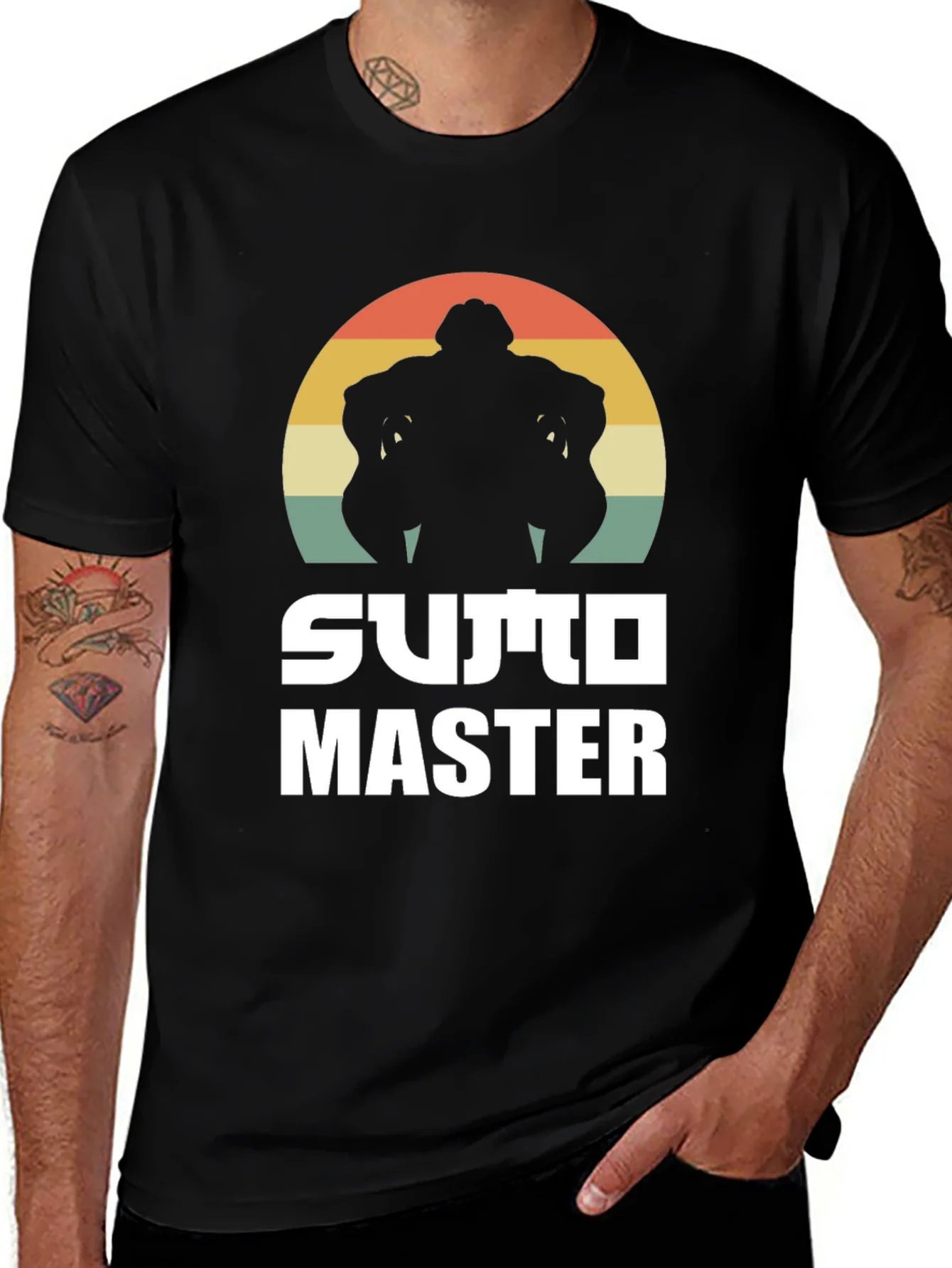 Sumo Master Graphic Tee - Retro Wrestler T-Shirt