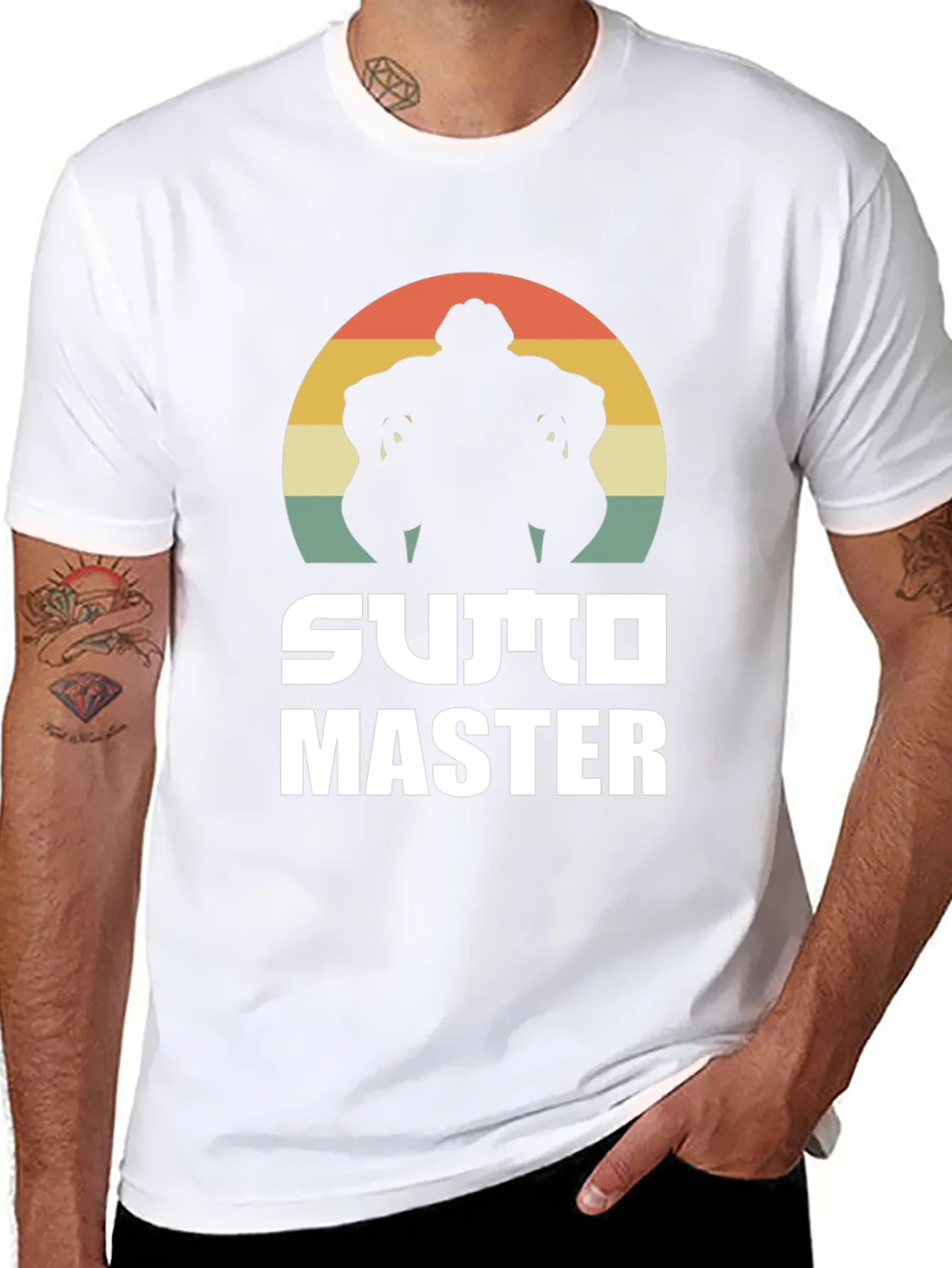 Sumo Master Graphic Tee - Retro Wrestler T-Shirt