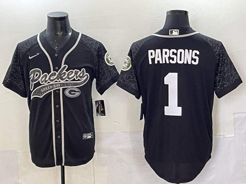 Men's Green Bay Packers Micah Parsons Black RFLCTV Limited Jersey