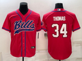 Men's Buffalo Bills Thurman Thomas Red Game Jersey Joint Edition