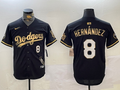 Men's Los Angeles Dodgers Enrique Hernandez Black Game Player Jersey