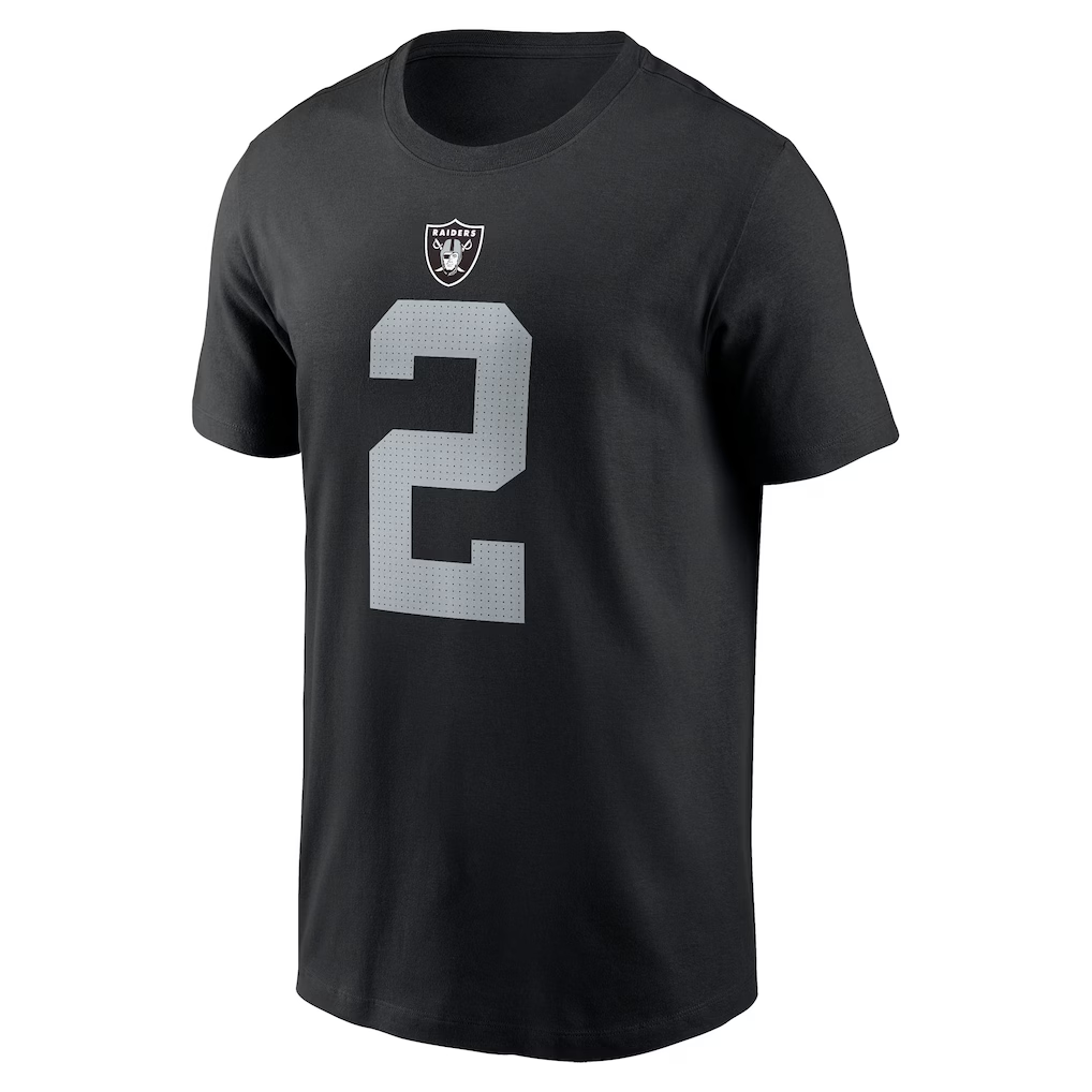 Men's Las Vegas Raiders Ashton Jeanty  Black Name & Number T-Shirt