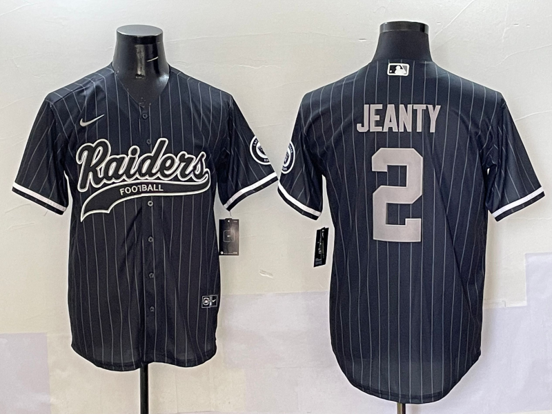 Men's Las Vegas Raiders Ashton Jeanty Black Team Game Jersey