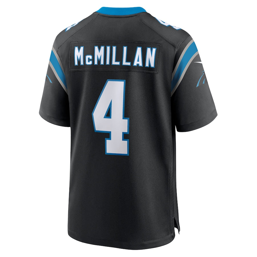 Men's Carolina Panthers Tetairoa McMillan  Black 2025  Draft First Round Pick Game Jersey