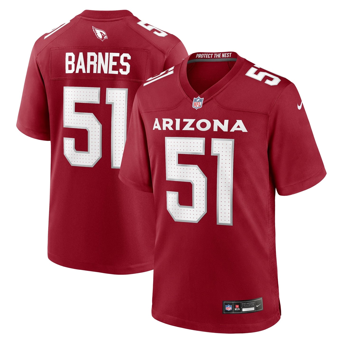 Krys Barnes Arizona Cardinals  Team Game Jersey -  Cardinal