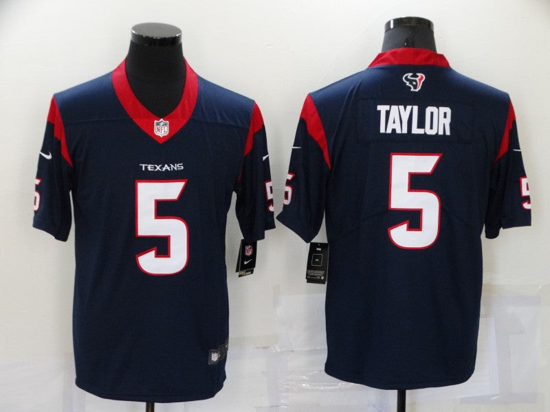 Men's Houston Texans Tyrod Taylor Navy Game Jersey