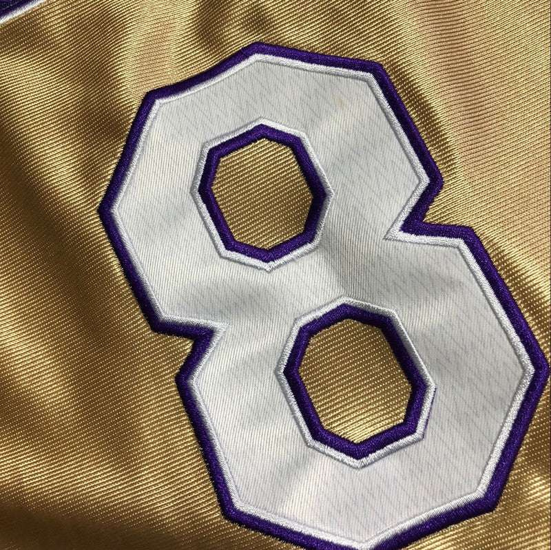 Kobe Bryant 2020 Hall of Fame Gold Fully Embroidered 8# Jersey