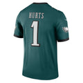 P.Eagles #1 Jalen Hurts Midnight Green Legend Player Performance Top Jersey