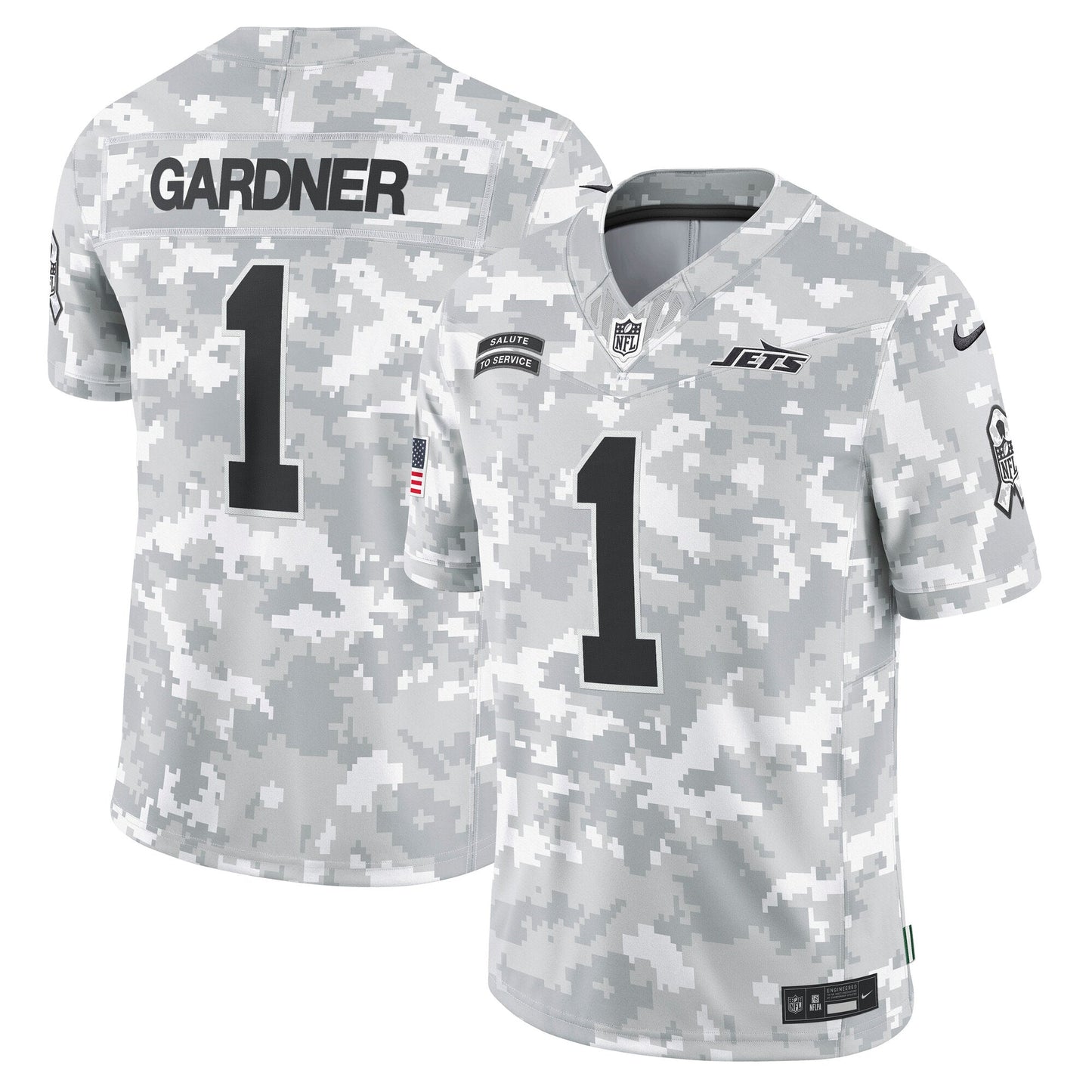 Sauce Gardner New York Jets  2024 Salute to Service Limited Jersey - Arctic Camo