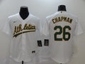 Men's Oakland Athletics Matt Chapman #26 White Replica Player Jersey1