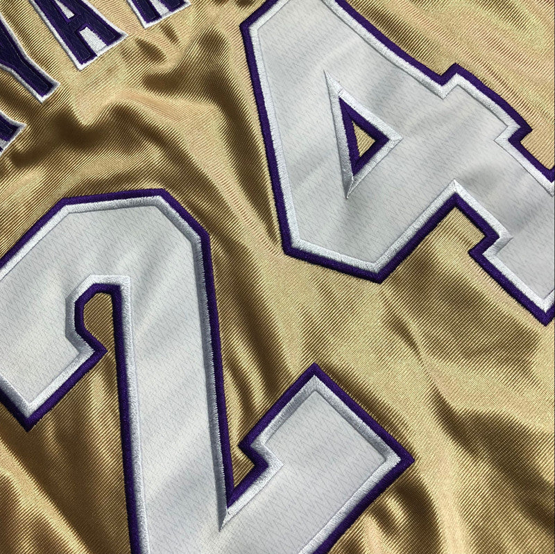Kobe Bryant 2020 Hall of Fame Gold Fully Embroidered 24# Jersey