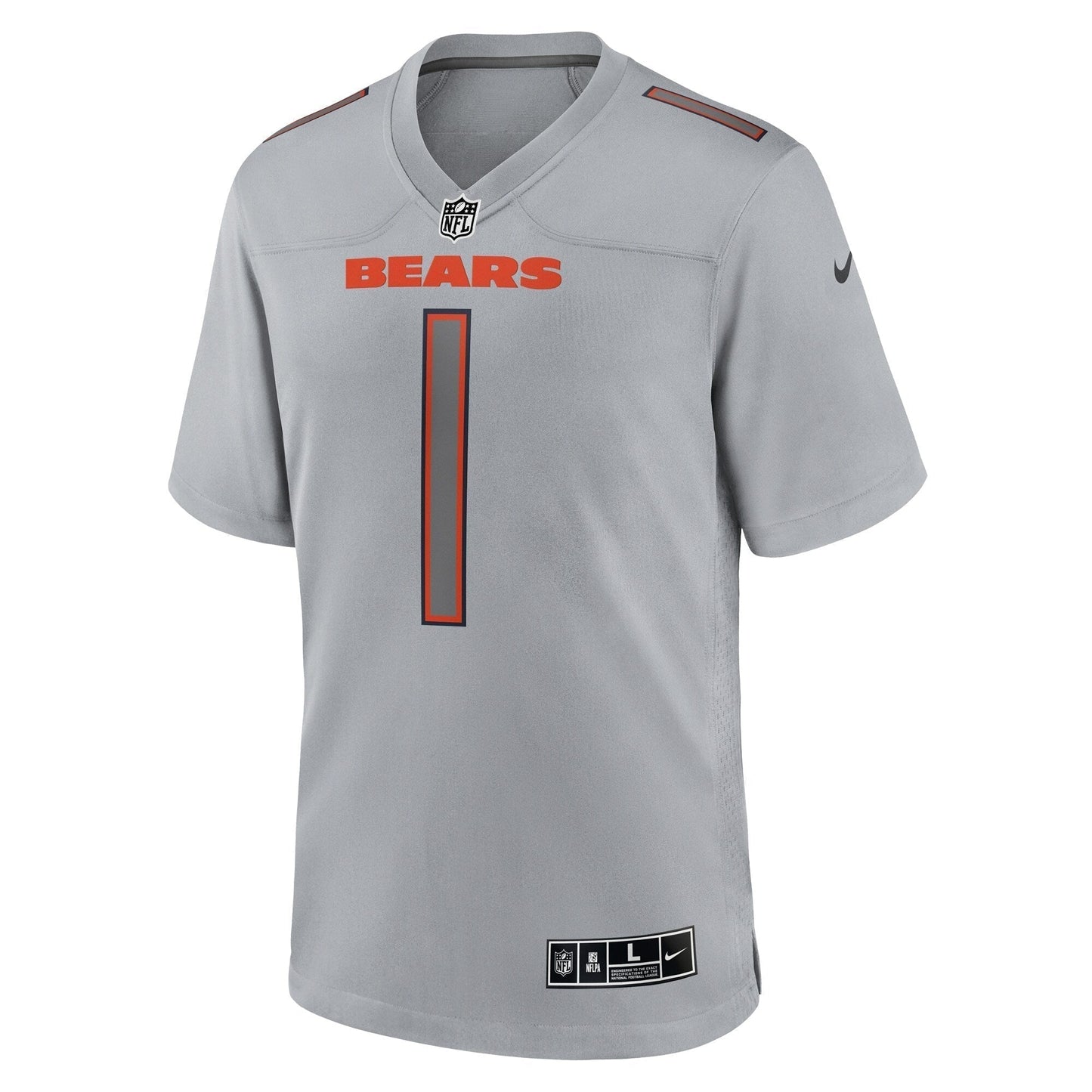 Justin Fields Chicago Bears  Atmosphere Fashion Game Jersey - Gray